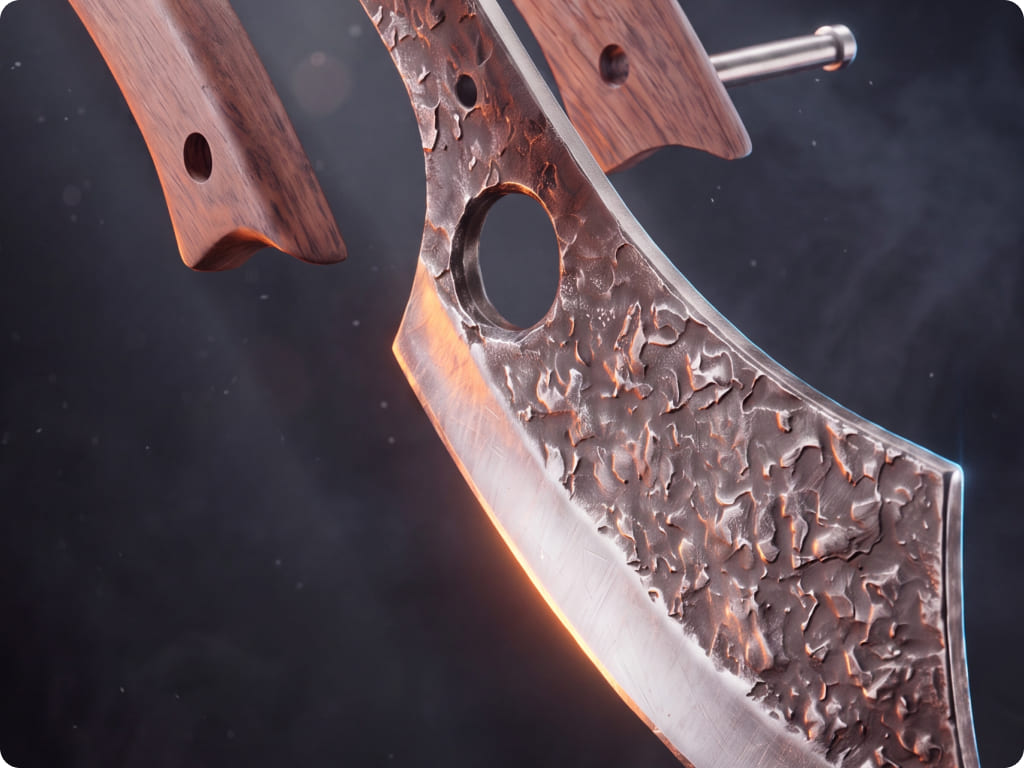 HAND-HAMMERED STEEL WITH CHARACTER
