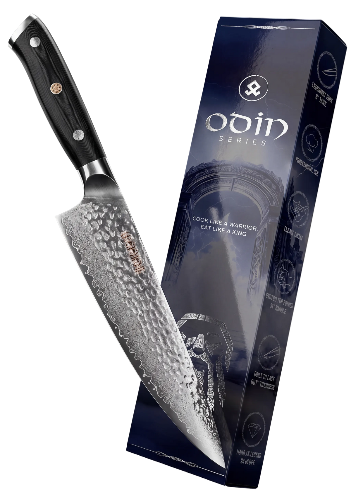 ODIN Series knife with its box